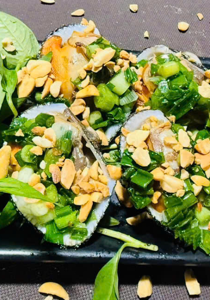 Sò lông nướng mỡ hành 1